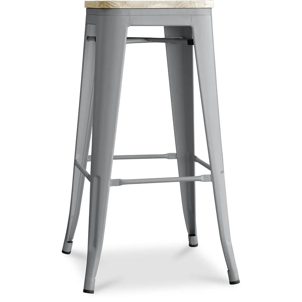Barkruk - Industrieel Ontwerp - Staal & Hout - 76cm - Stylix image 8
