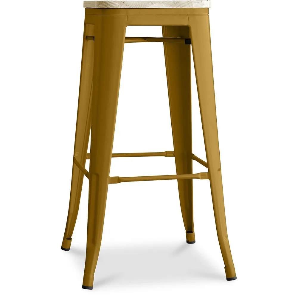 Barkruk - Industrieel Ontwerp - Staal & Hout - 76cm - Stylix image 8