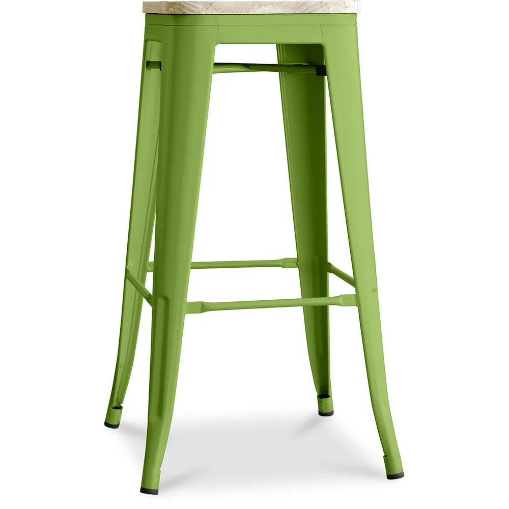 Barkruk - Industrieel Ontwerp - Staal & Hout - 76cm - Stylix image 8