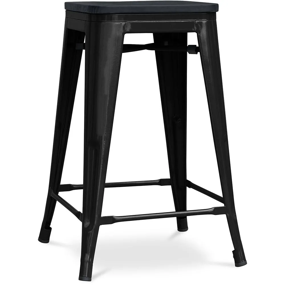 Barkruk - Industrieel Ontwerp - Hout & Staal - 61cm - Stylix image 8
