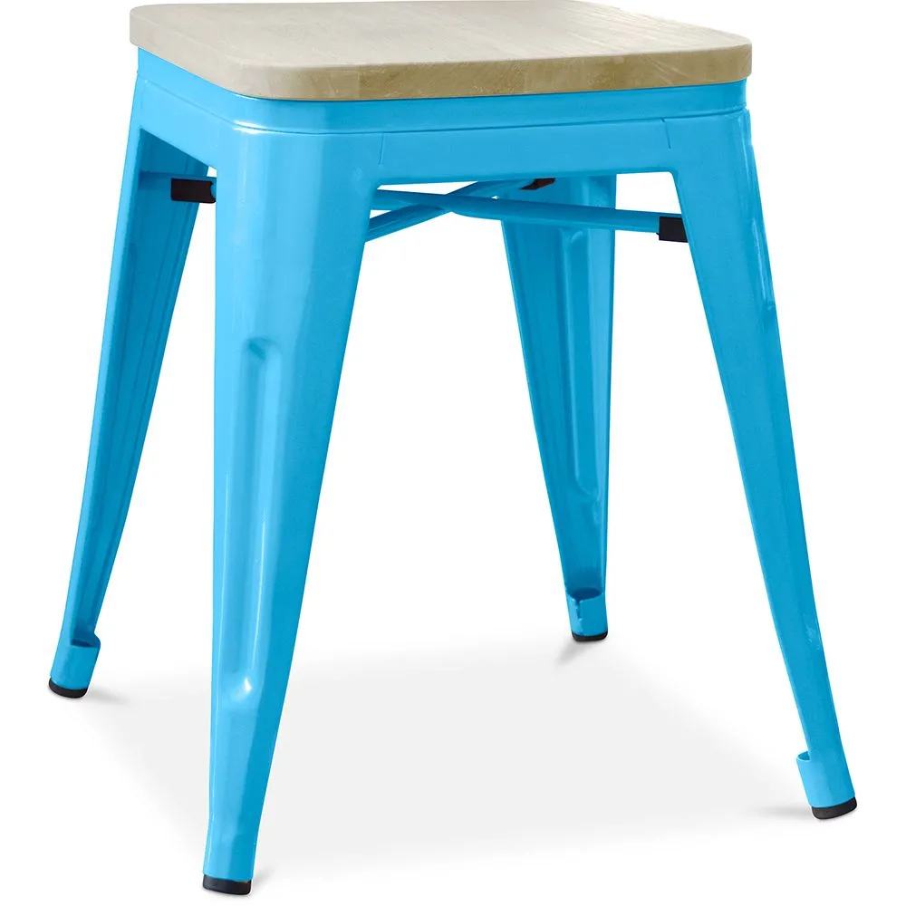Industriële Design Kruk - Hout & Metaal - 45cm - Stylix image 8