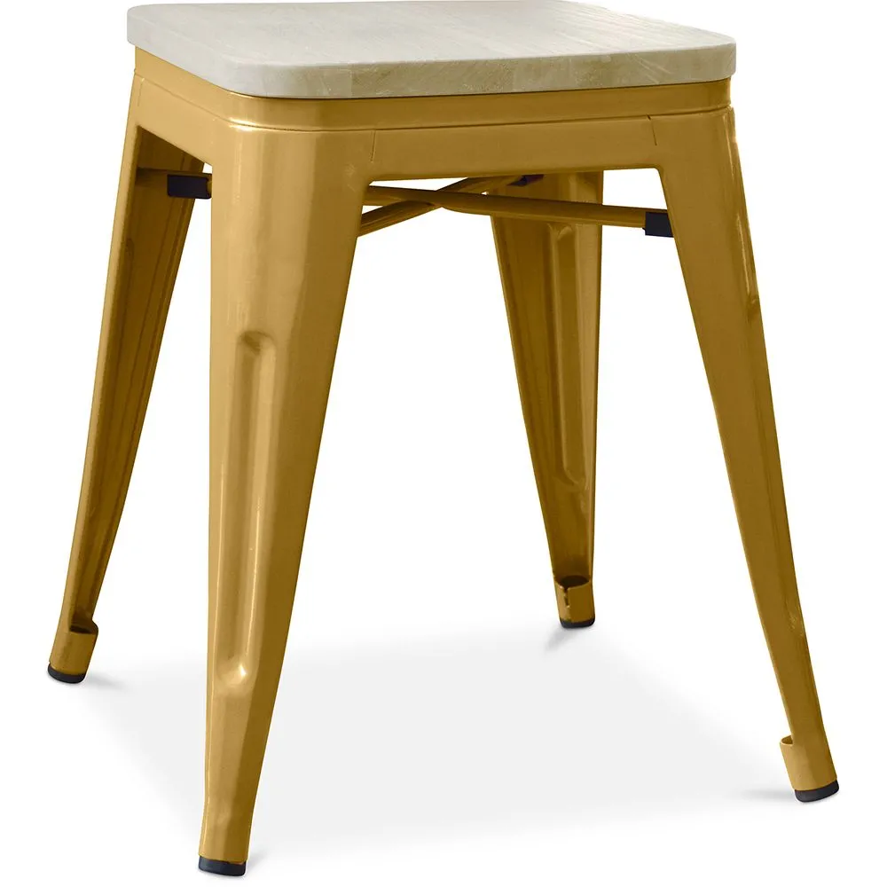 Industriële Design Kruk - Hout & Metaal - 45cm - Stylix image 8