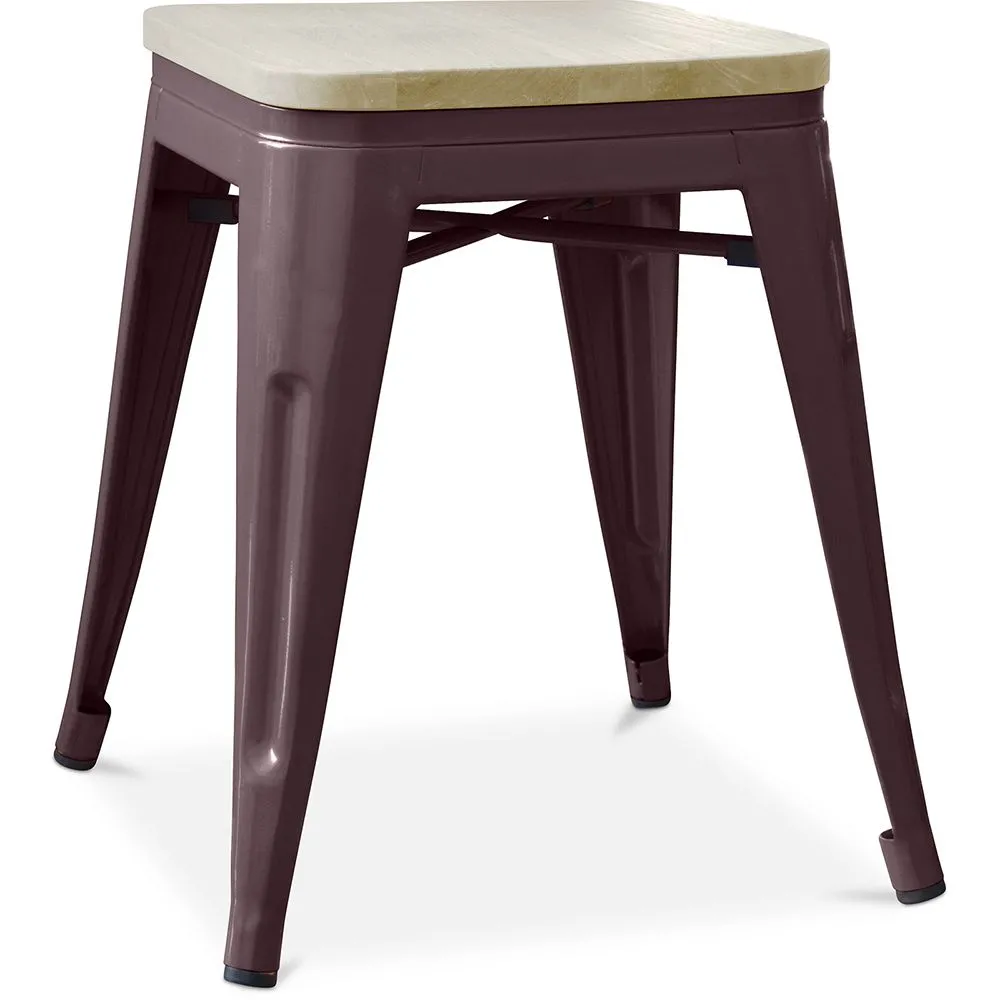 Industriële Design Kruk - Hout & Metaal - 45cm - Stylix image 8