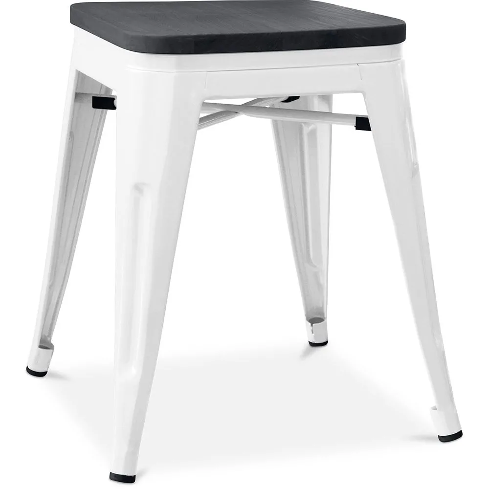 Industrieel Design Krukje - Hout & Staal - 46cm - Stylix image 8