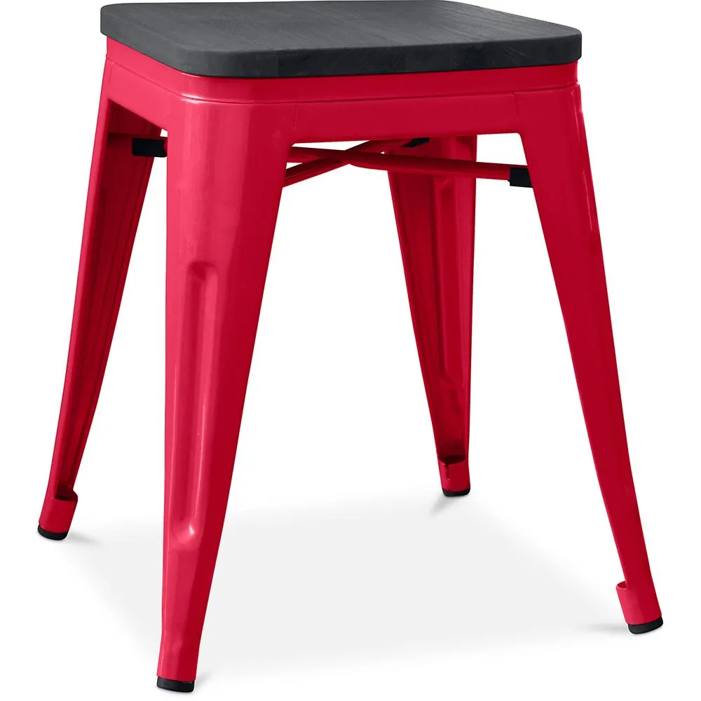 Industrieel Design Krukje - Hout & Staal - 46cm - Stylix image 8