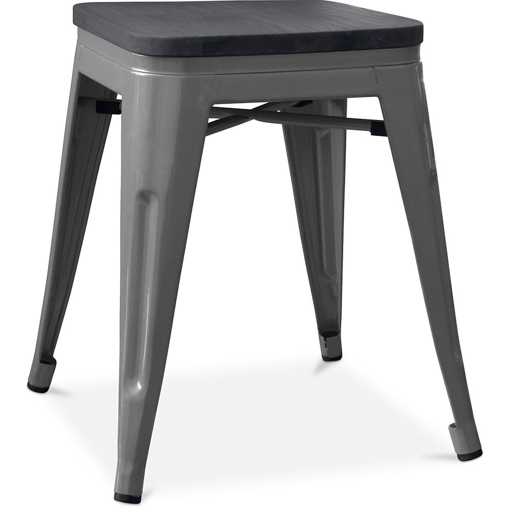 Industrieel Design Krukje - Hout & Staal - 46cm - Stylix image 8
