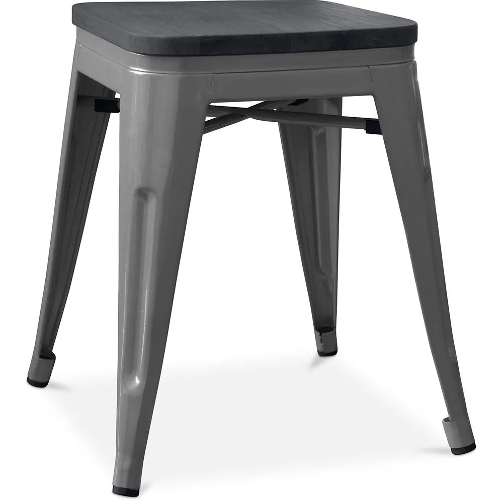 Industrieel Design Krukje - Hout & Staal - 46cm - Stylix image 8