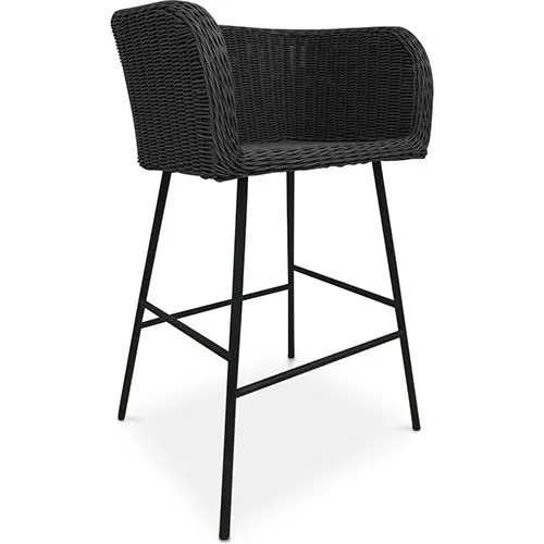 Rotan Kruk met Armleuningen - Boho Bali Ontwerp - Ishita image 8