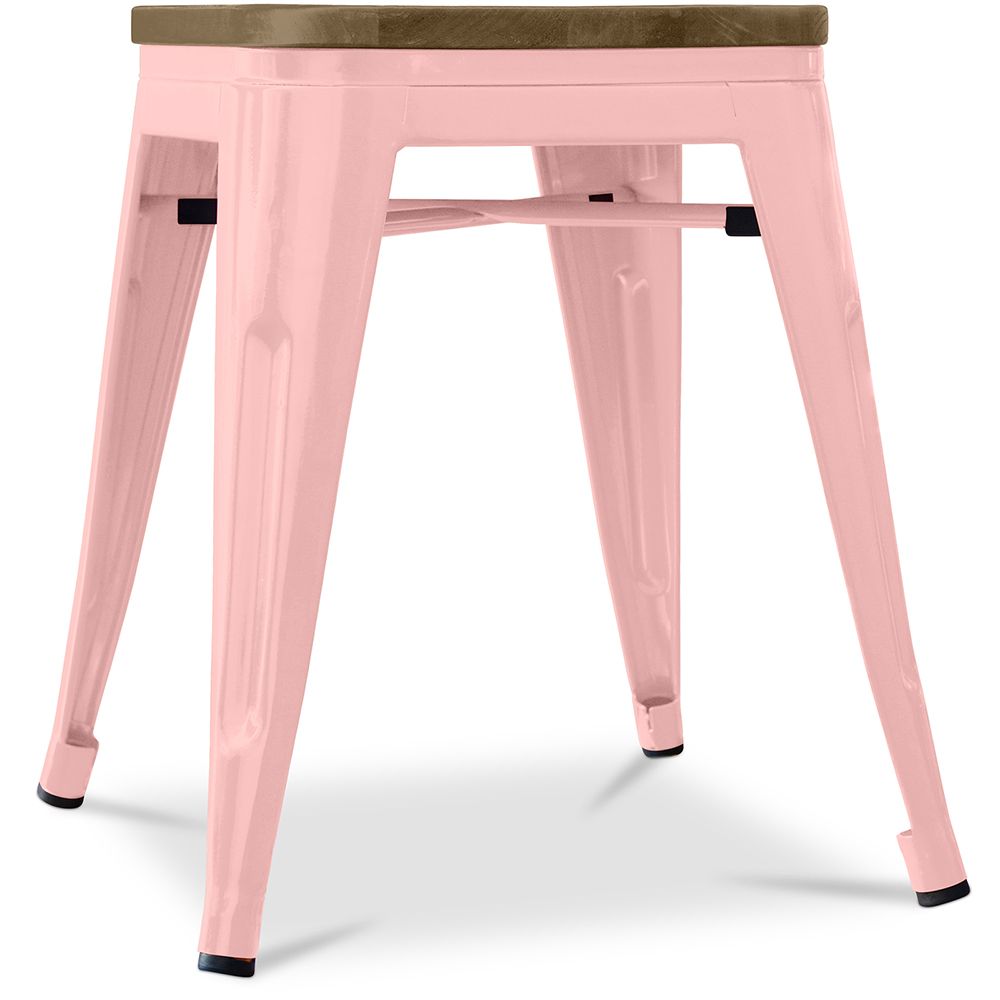 Industriële Design Kruk - Hout & Staal - 45 cm - Stylix image 8