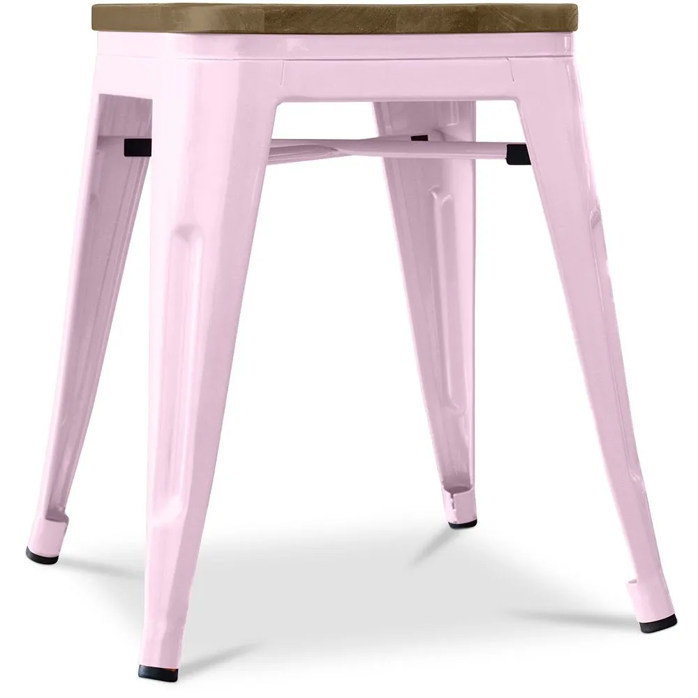 Industriële Design Kruk - Hout & Staal - 45 cm - Stylix image 8