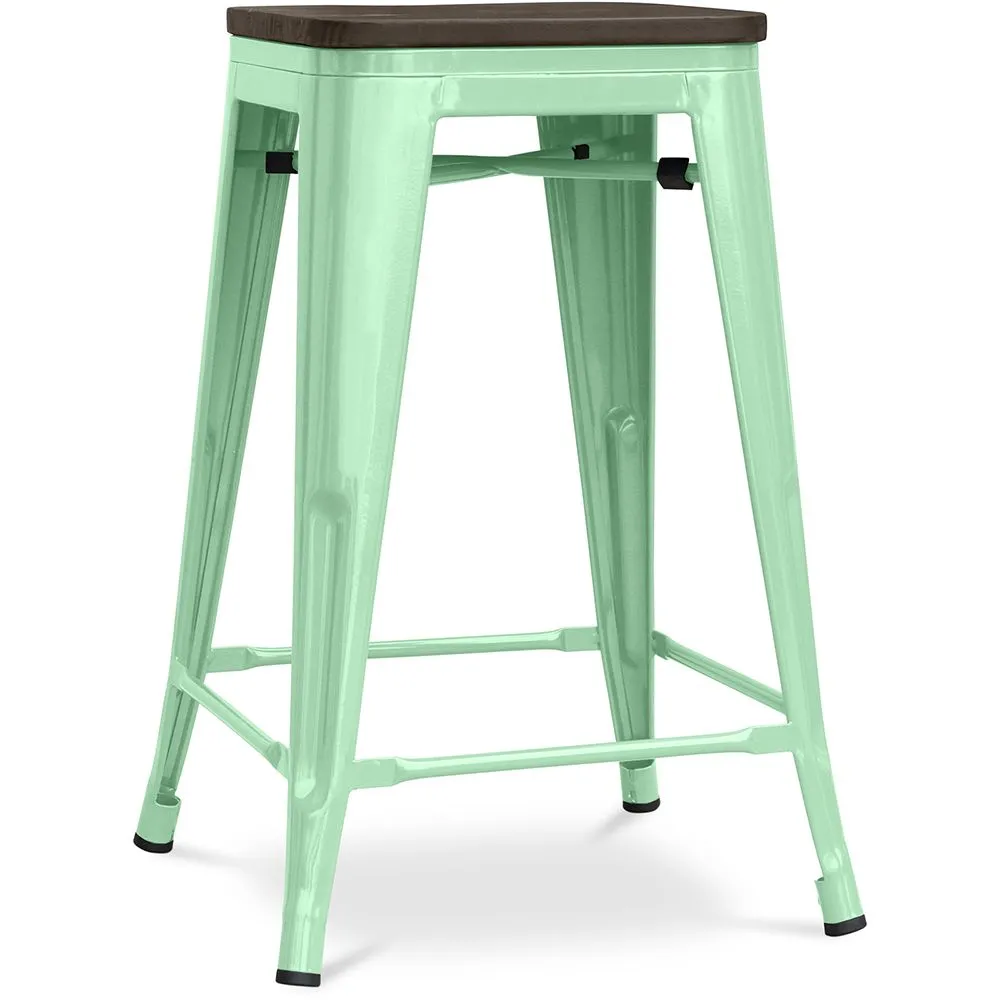 Barkruk - Industrieel Ontwerp - Hout & Staal - 60cm - Stylix image 8