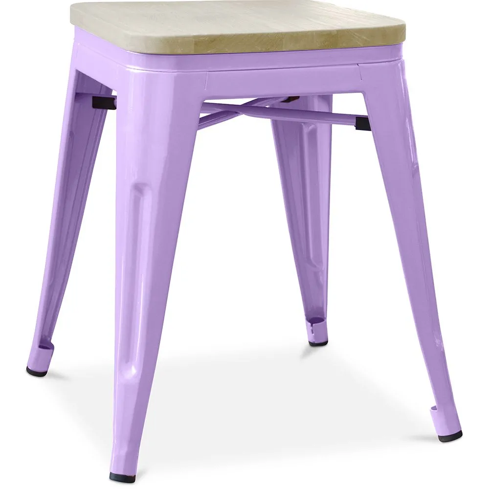 Industriële Design Kruk - Hout & Metaal - 45cm - Stylix image 8