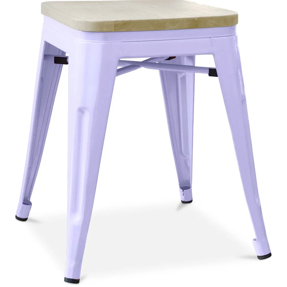 Industriële Design Kruk - Hout & Metaal - 45cm - Stylix image 8