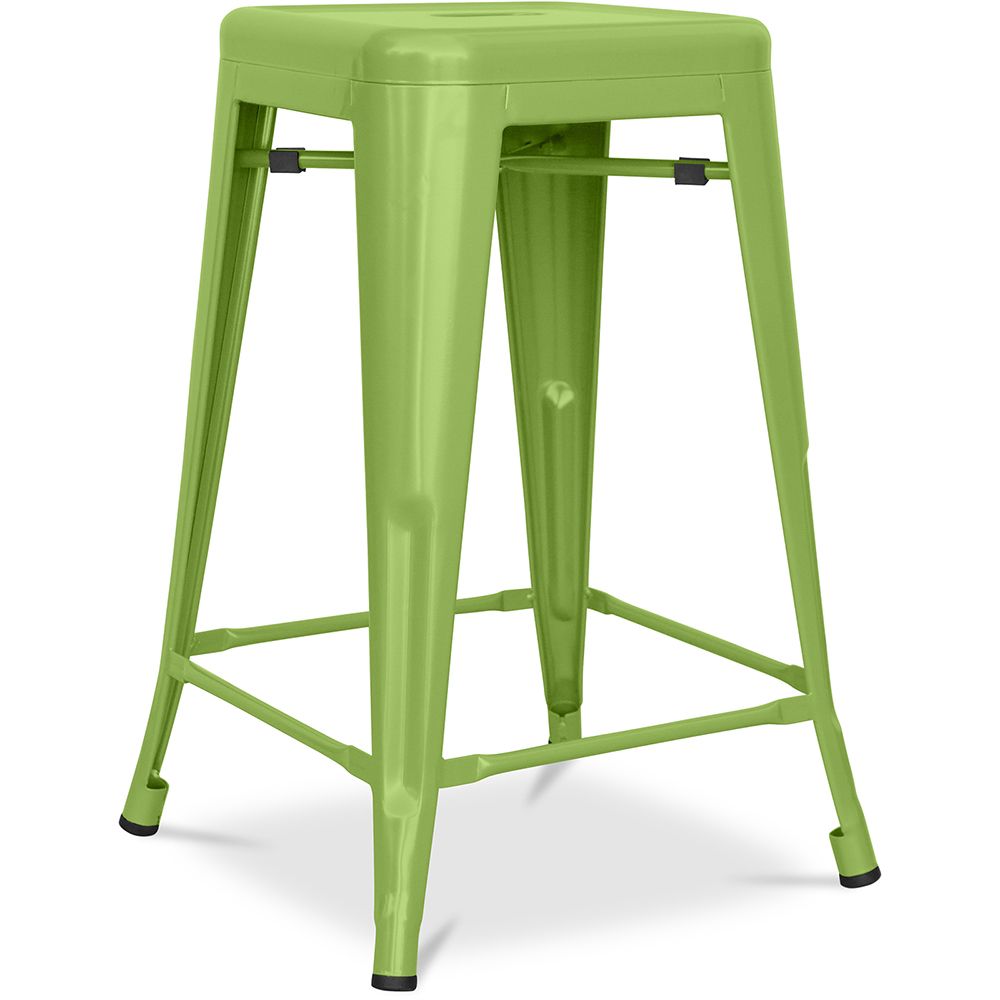 Barkruk industrieel ontwerp - mat staal - 60cm - Stylix image 8