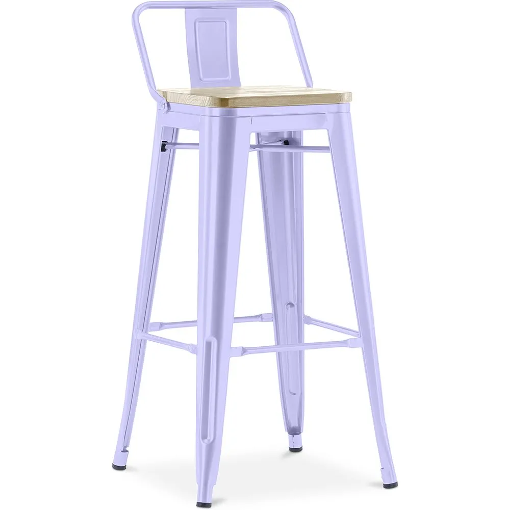 Barkruk met rugleuning - Industrieel ontwerp - 76 cm - Stylix image 8