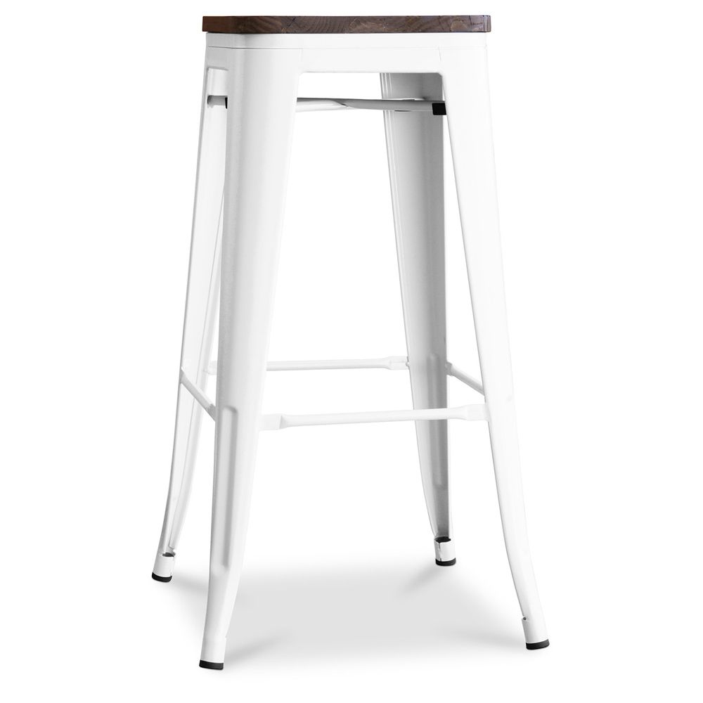 Industriële Design Barkruk - Hout & Staal - 76cm - Stylix image 8