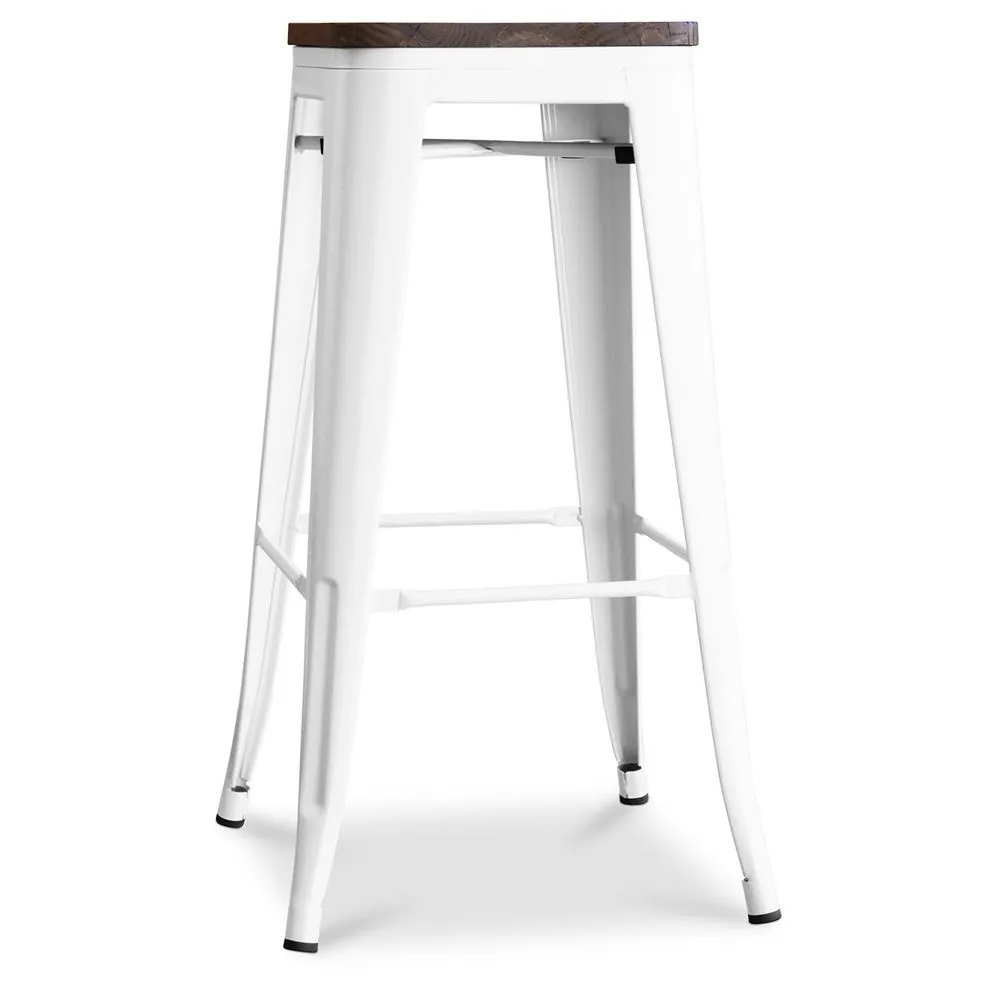 Industriële Ontwerp Barkruk - Hout & Staal - 76cm - Stylix image 8