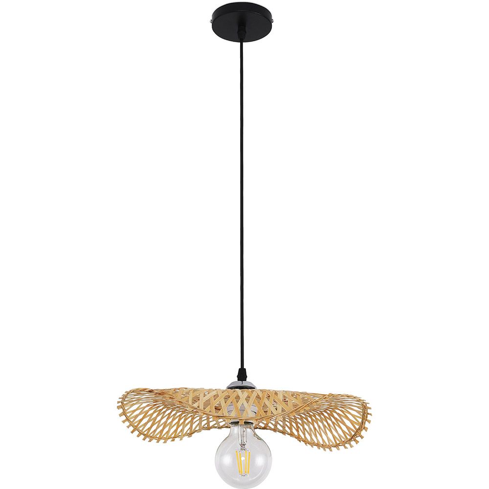 Bamboe Plafondlamp - Hanglamp Boho Bali Design - Noila image 8