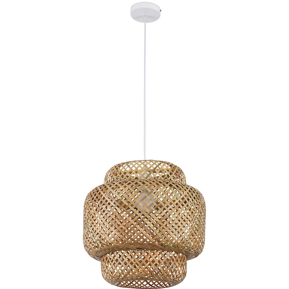 Bamboe Plafondlamp - Boho Bali Design Hanglamp - Kamon image 8