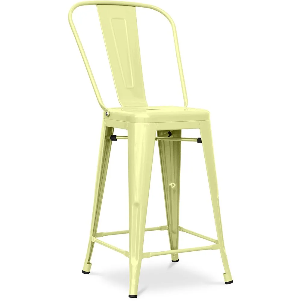 Barkruk met rugleuning - Industrieel ontwerp - 60cm - Stylix image 8