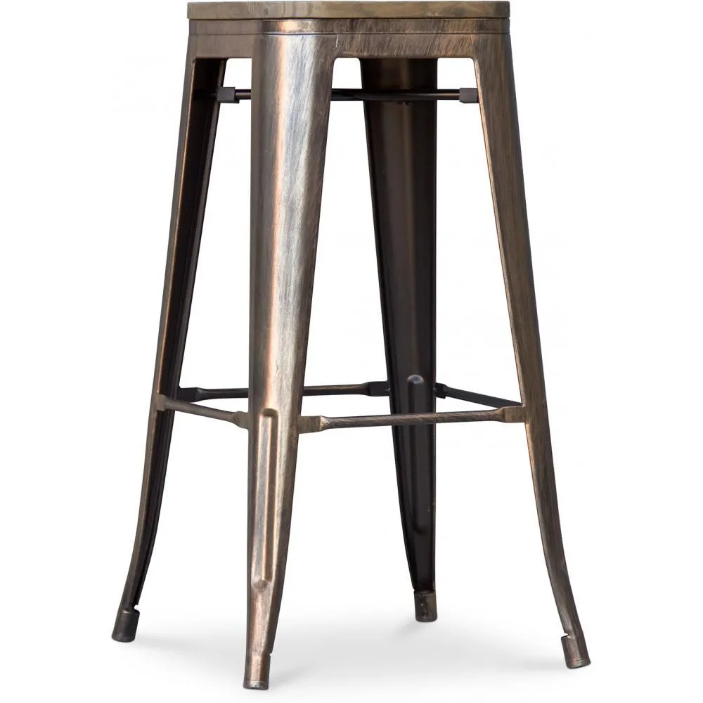 Industriële Ontwerp Barkruk - Hout & Staal - 76cm - Stylix image 8