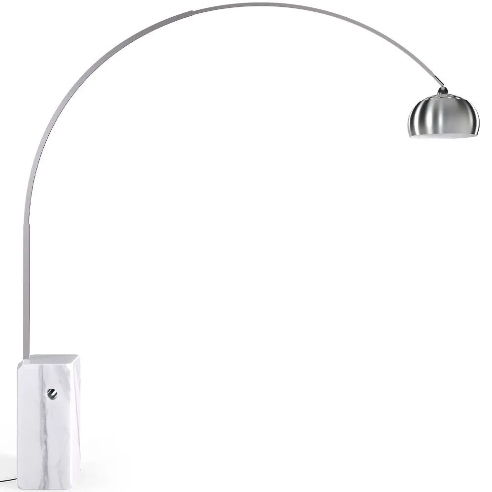 Staande lamp met marmeren voet - Woonkamerlamp - Bow image 8