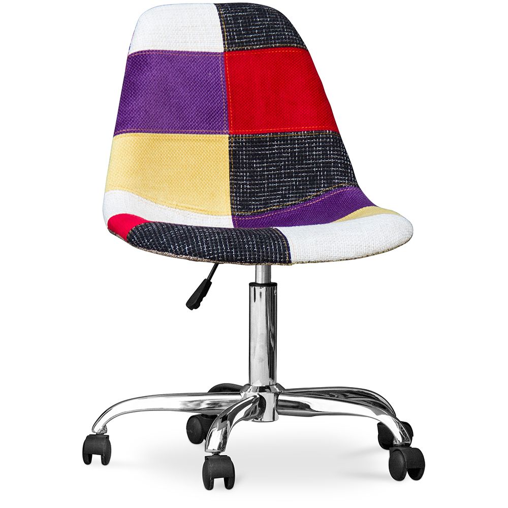 Bureaustoel op wielen - Bureaustoel - Gestoffeerd in patchwork - Tessa image 8