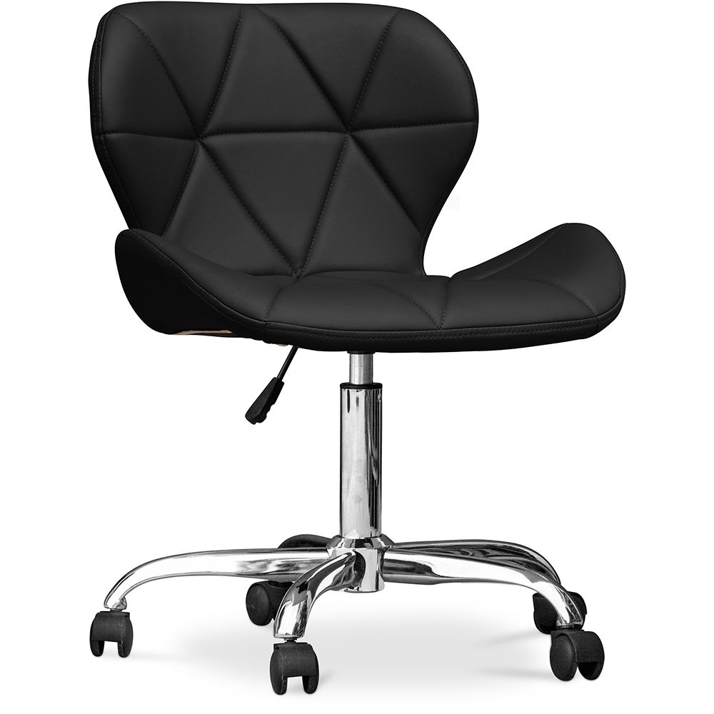 Bureaustoel met wielen - Bureaudraaistoel - Kunstleer bekleed - Wito image 8