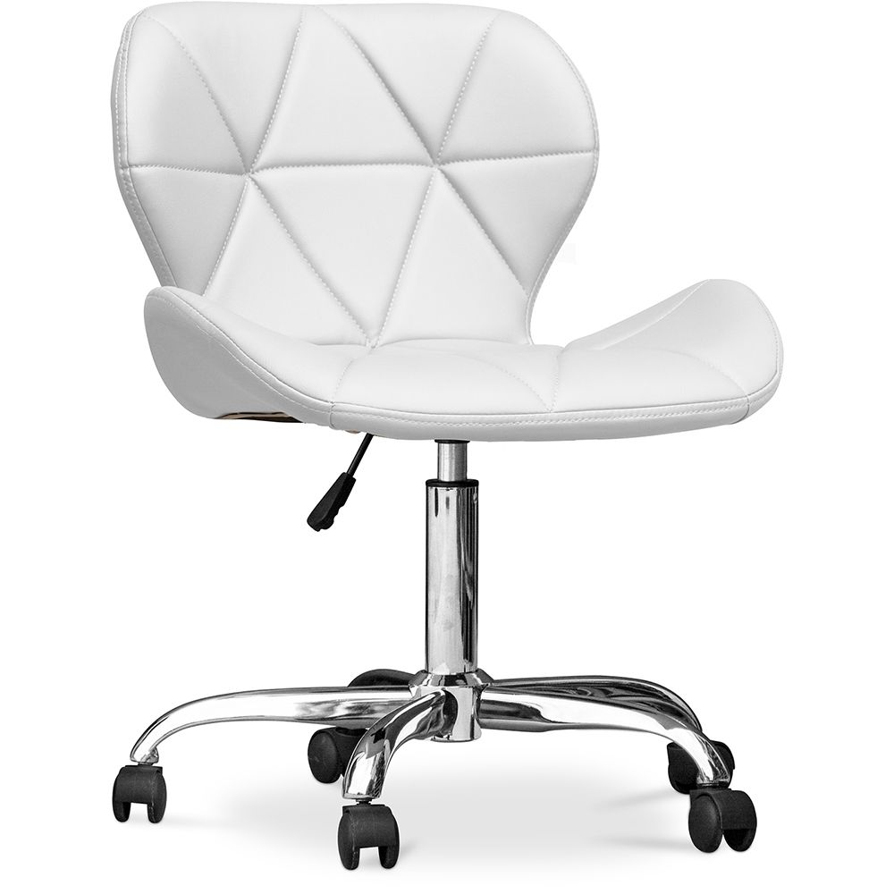 Bureaustoel met wielen - Bureaudraaistoel - Kunstleer bekleed - Wito image 8