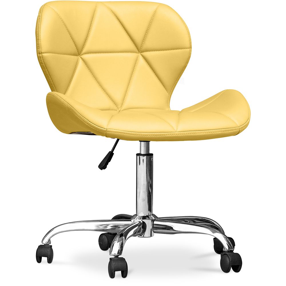 Bureaustoel met wielen - Bureaudraaistoel - Kunstleer bekleed - Wito image 8
