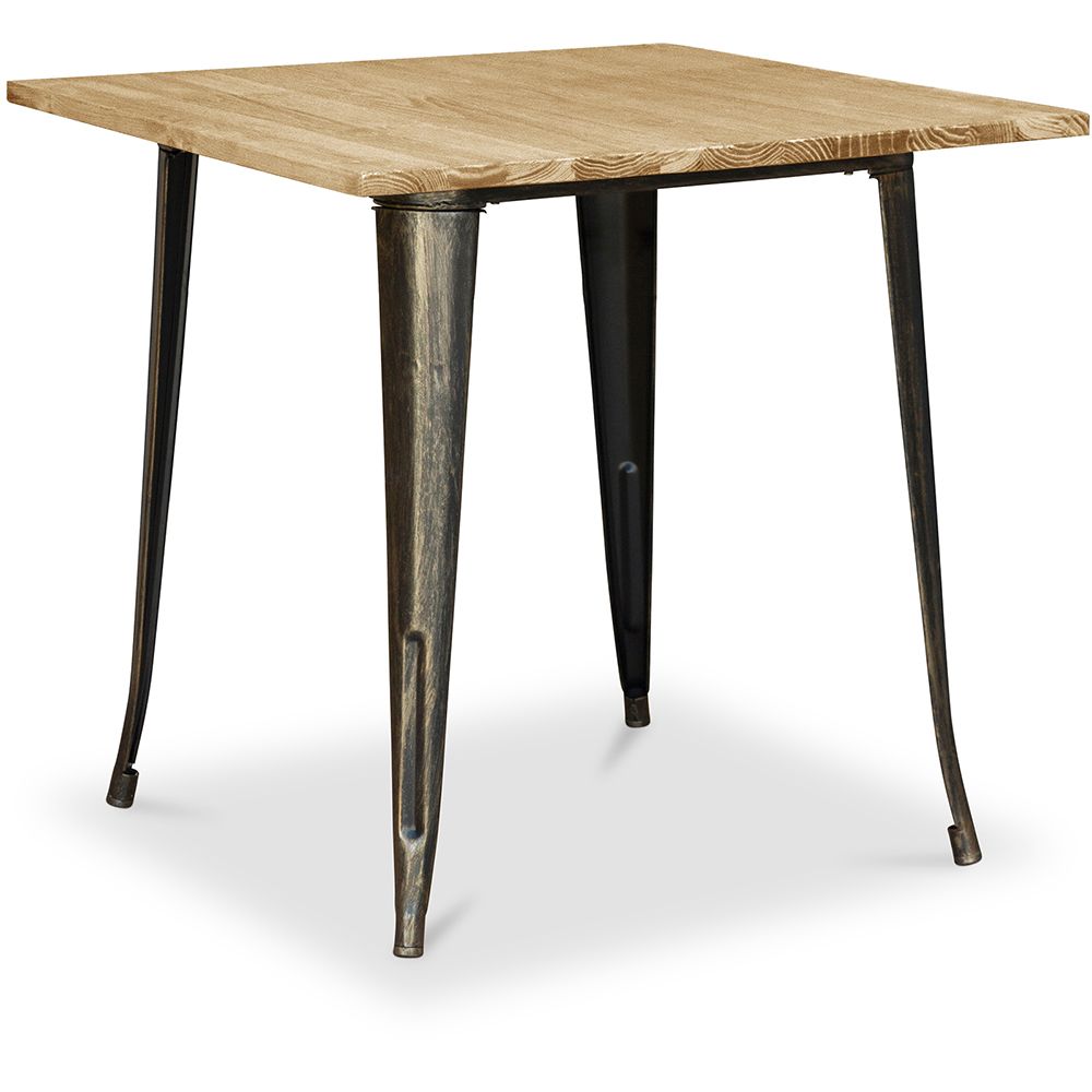 Vierkante Eettafel - Industrieel Ontwerp - Industrieel Ontwerp - Hout en Metaal - Stylix image 8