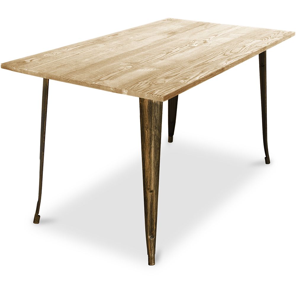Rechthoekige eettafel - Industrieel ontwerp - Hout - Troy image 8