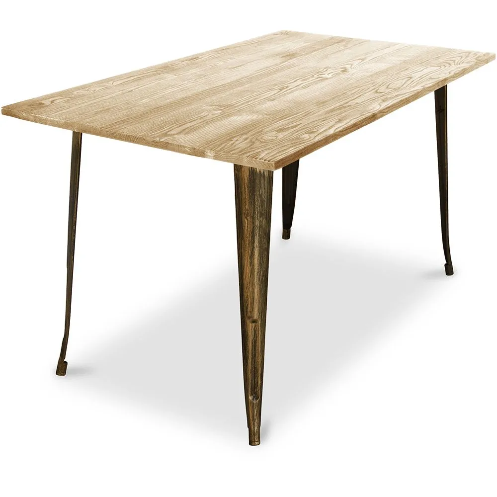 Rechthoekige eettafel - Industrieel ontwerp - Hout - Troy image 8