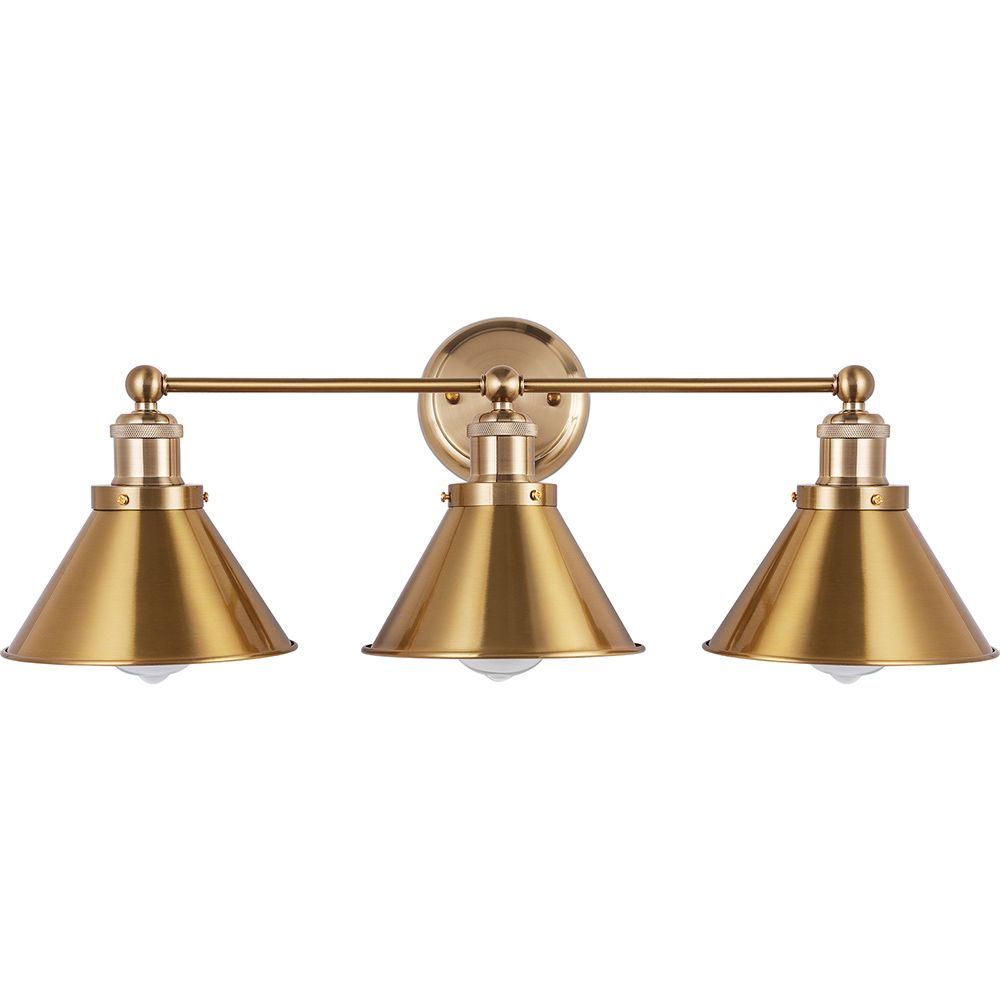 Gouden wandlamp - Vintage design - 3 bollen - Remir image 8