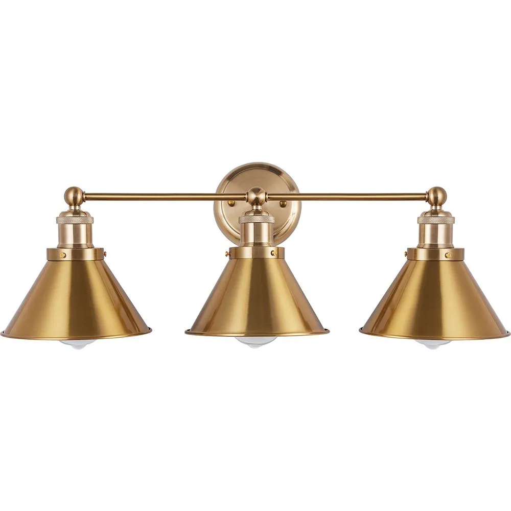 Gouden wandlamp - Vintage design - 3 bollen - Remir image 8