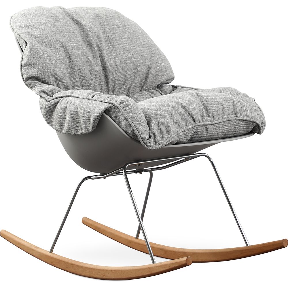 Gestoffeerde schommelstoel - Scandinavisch design - Ruma image 8