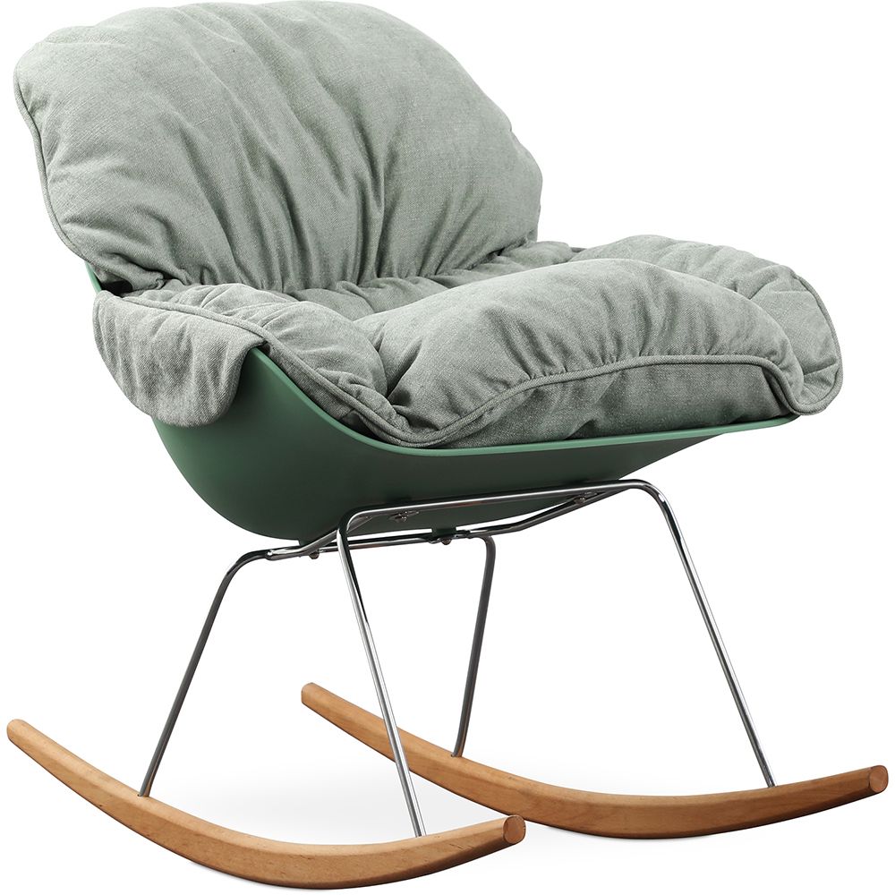 Gestoffeerde schommelstoel - Scandinavisch design - Ruma image 8