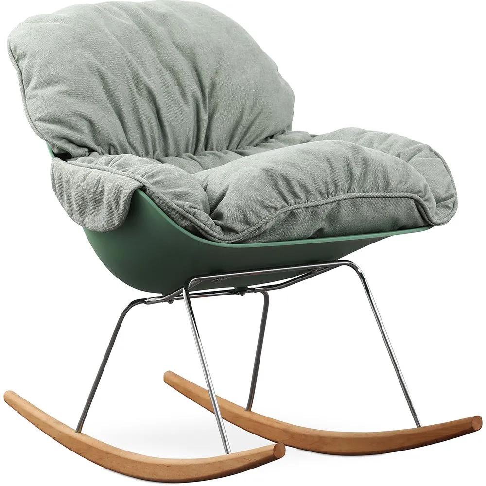 Gestoffeerde schommelstoel - Scandinavisch design - Ruma image 8