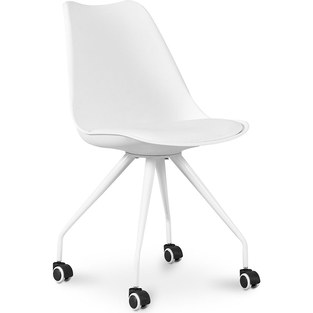 Bureaustoel met Wielen - Witte Bureaustoel - Canva image 8