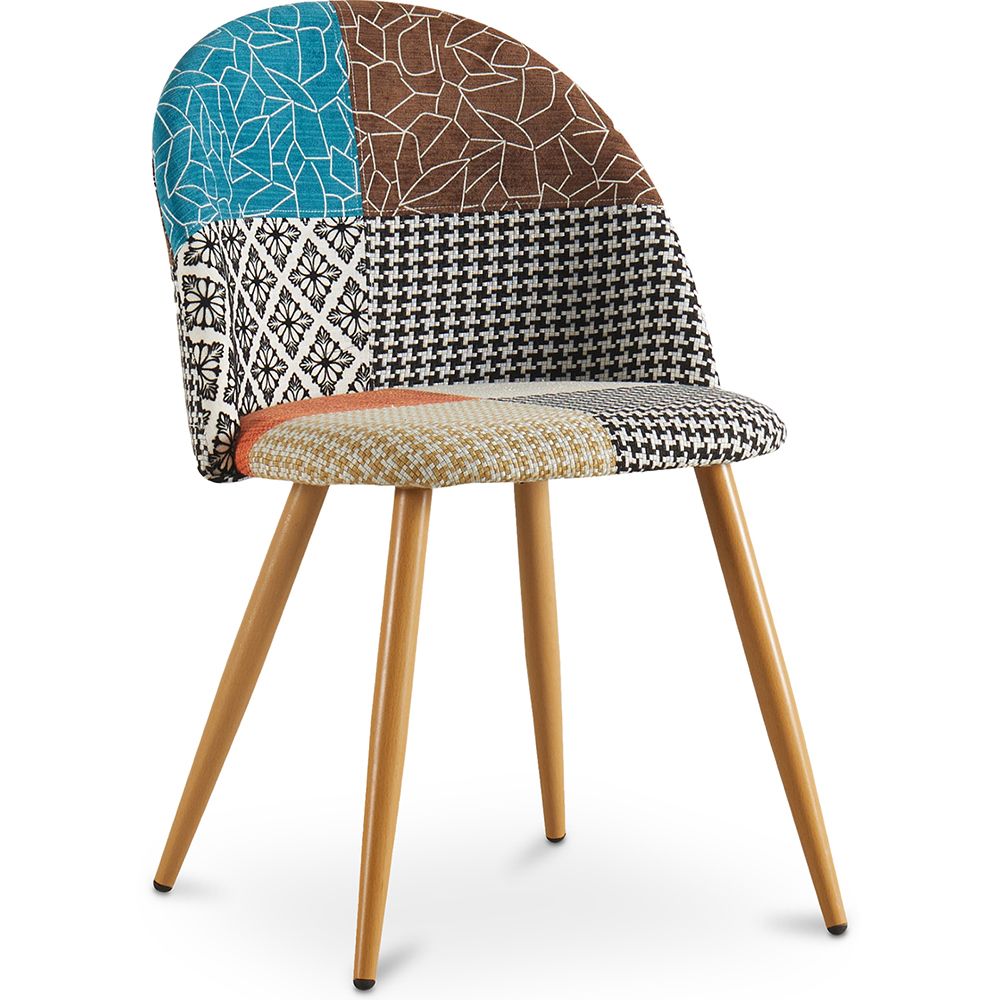Eetkamerstoel - bekleed met patchwork - Scandinavische stijl - Patty image 8