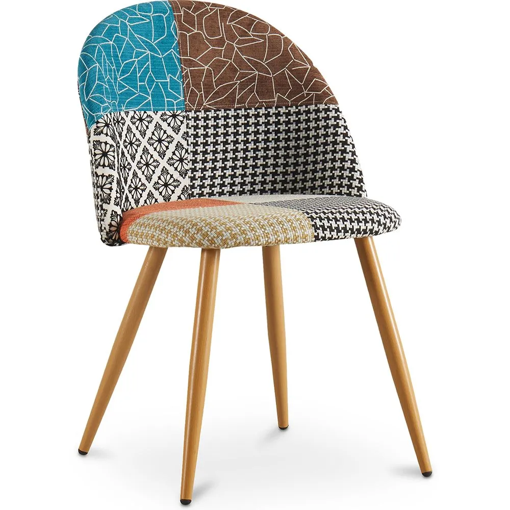 Eetkamerstoel - bekleed met patchwork - Scandinavische stijl - Patty image 8