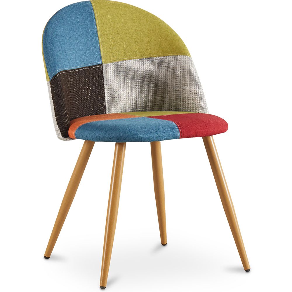 Eetkamerstoel - bekleed met patchwork - Scandinavische stijl - Simona image 8