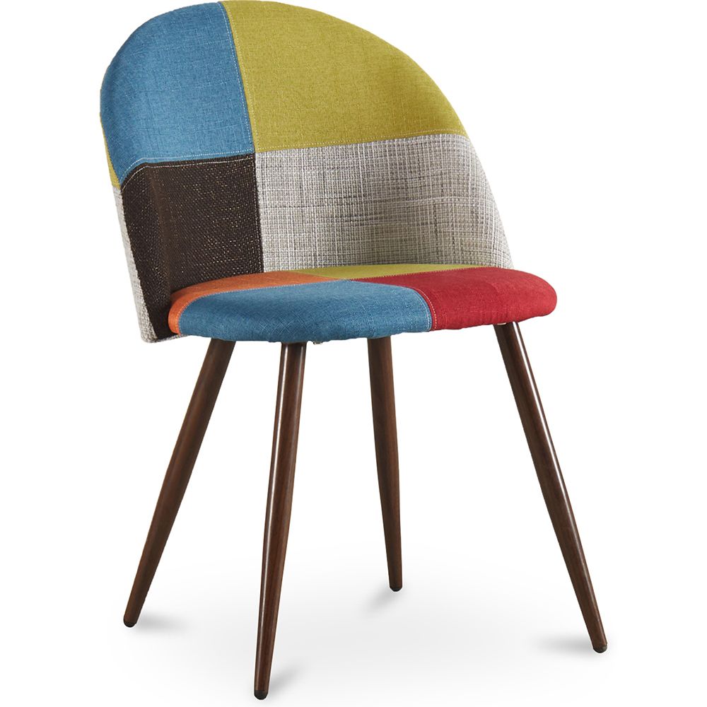 Eetkamerstoel - bekleed met patchwork - Scandinavische stijl - Simona image 8