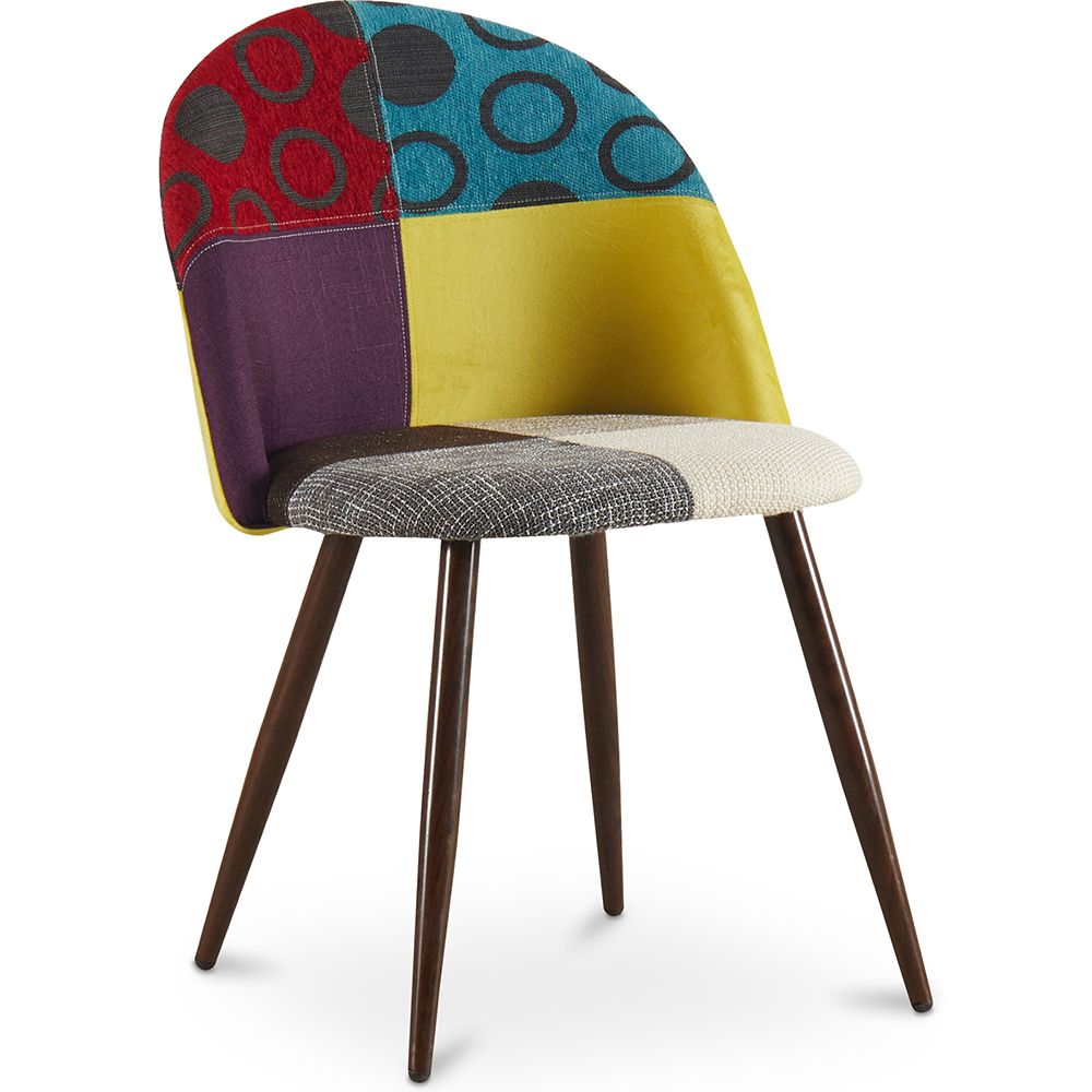 Eetkamerstoel - bekleed met patchwork - Scandinavische stijl - Ray image 8