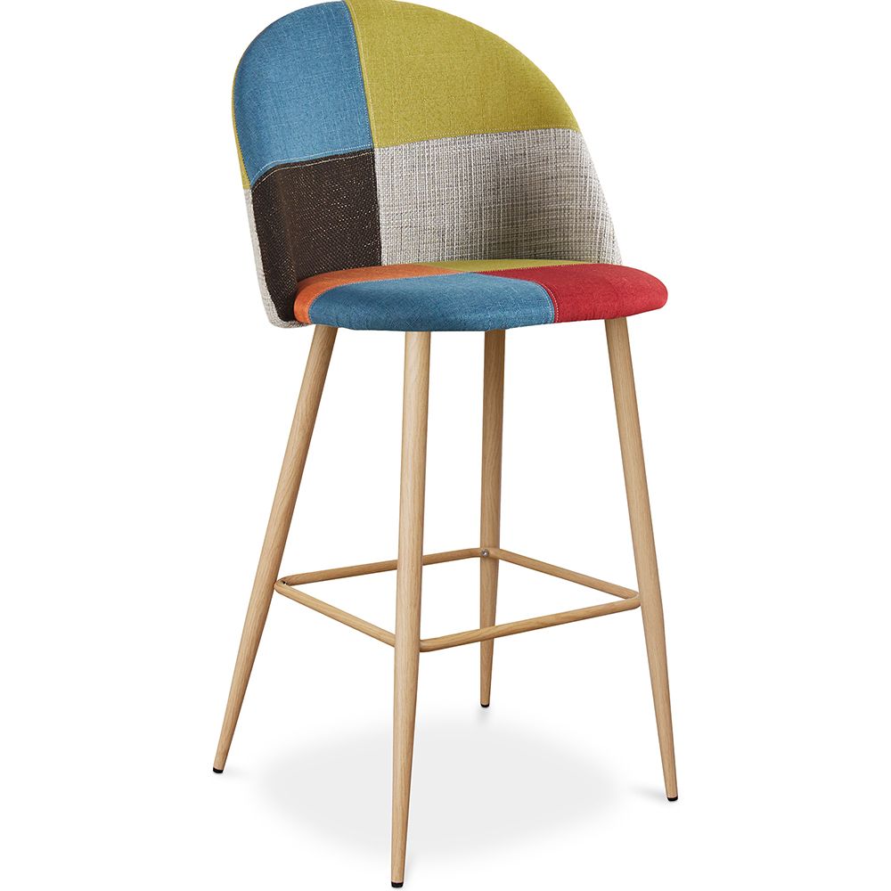 Patchwork beklede kruk - Scandinavische stijl - Evelyne image 8