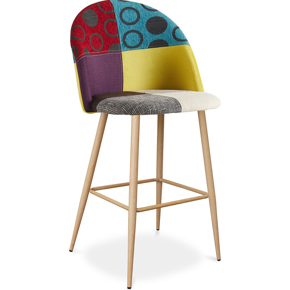 Met patchwork beklede kruk - Scandinavische stijl - Evelyne image 8