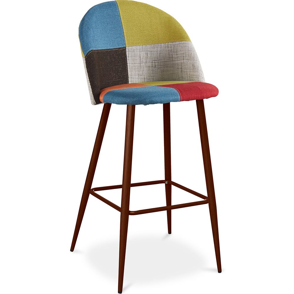 Patchwork beklede kruk - Scandinavische stijl - Simona image 8