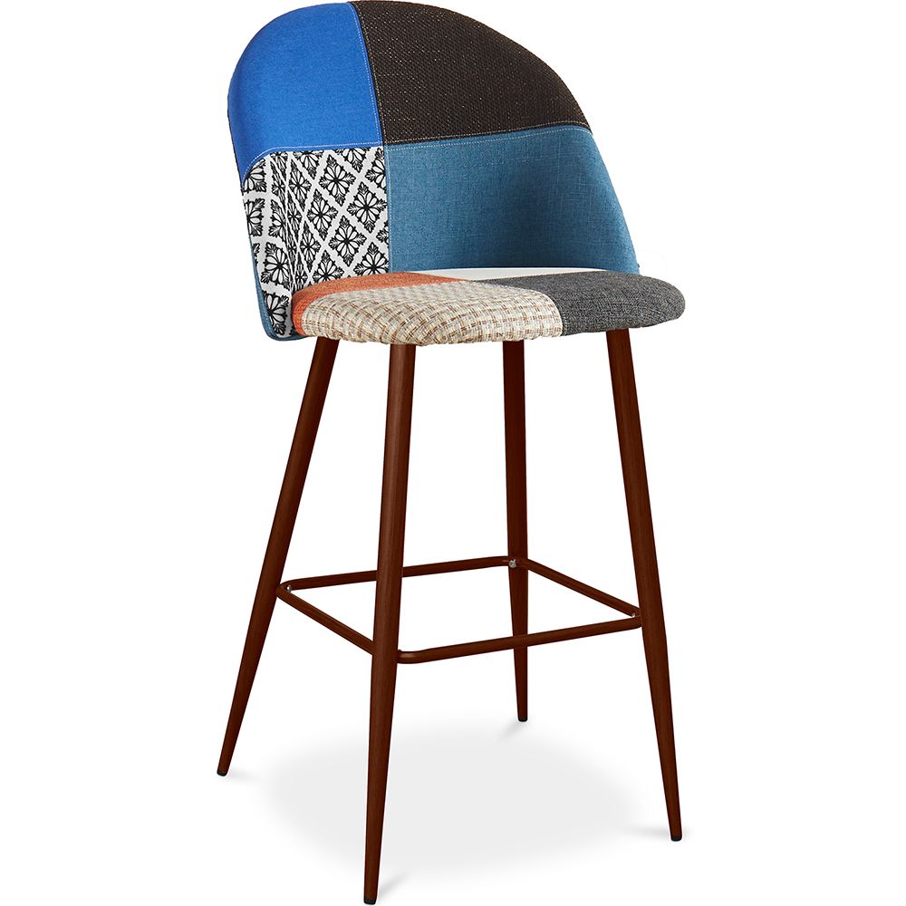 Patchwork kruk met bekleding - Scandinavische stijl - Pixi image 8