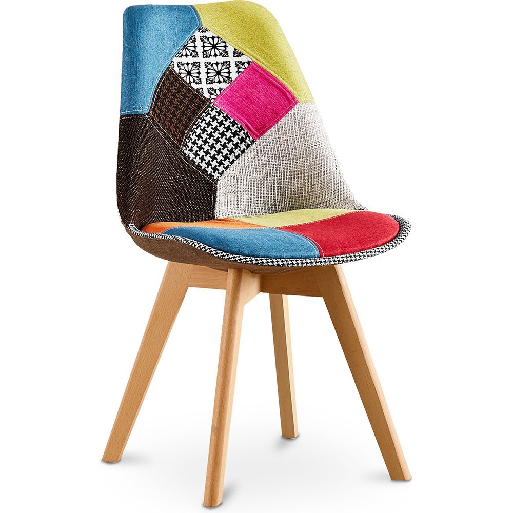 Patchwork beklede eetkamerstoel - Simona image 8