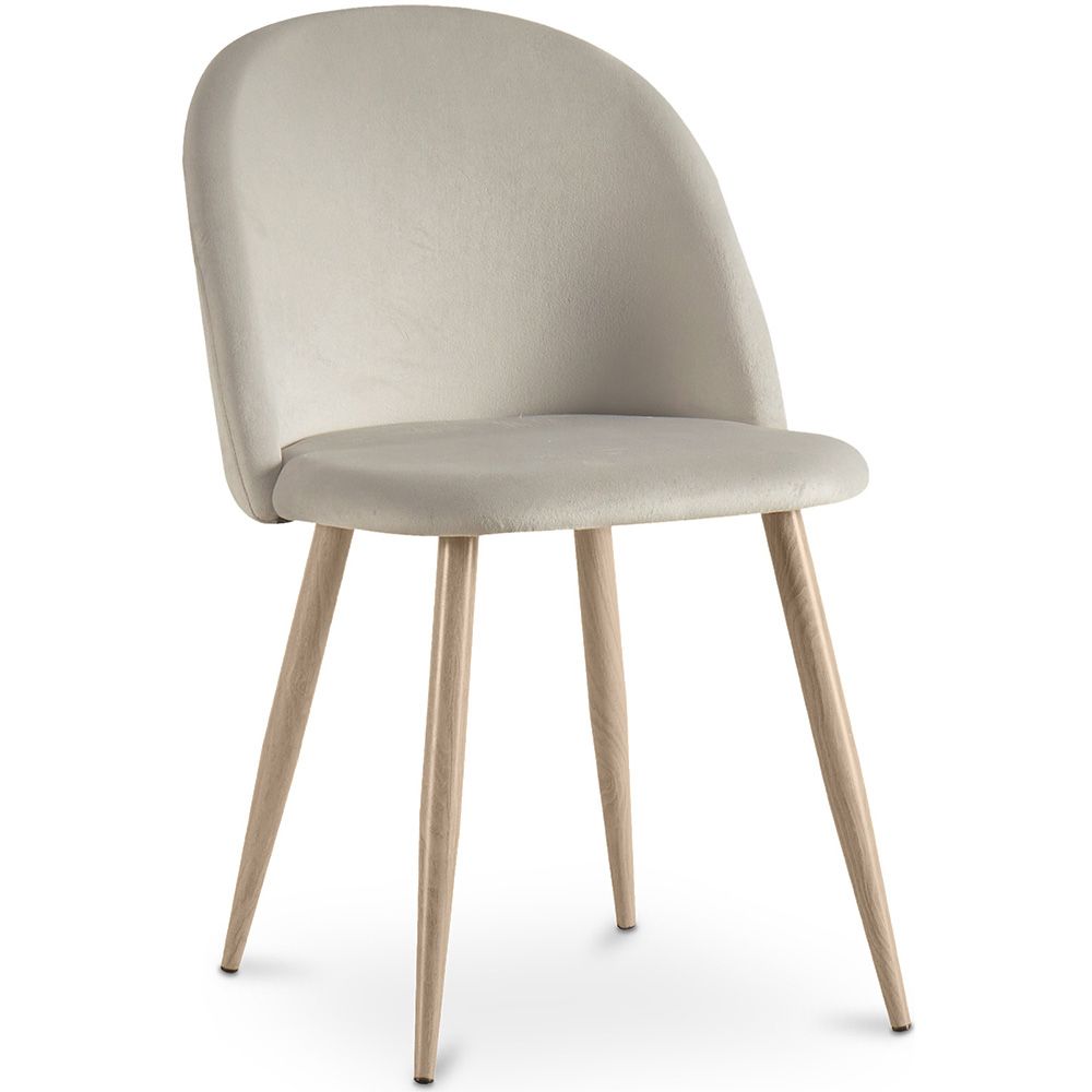 Eetkamerstoel - Fluweel bekleed - Scandinavische stijl - Evelyne image 8